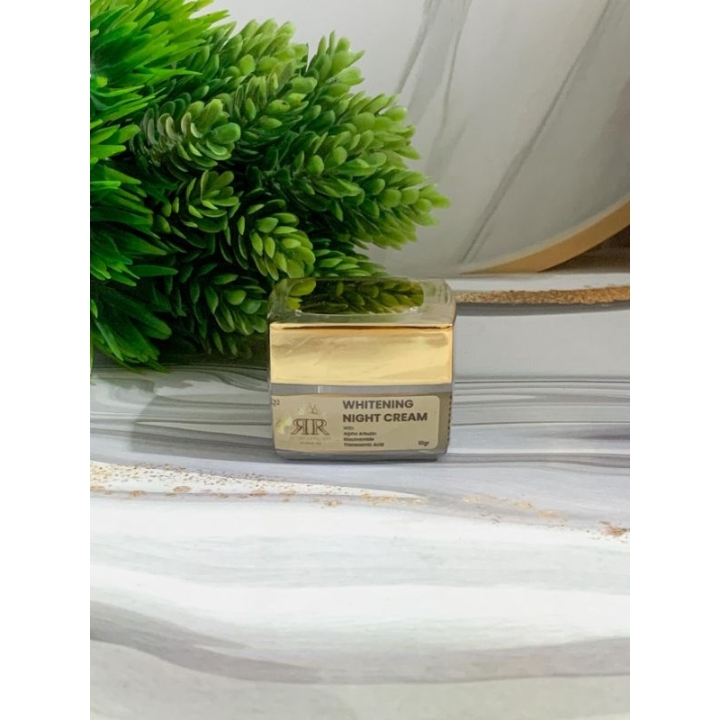RR GLOW - WHITENING NIGHT CREAM - Memperbaiki Kulit Kering Atau Kasar - Mencegah Tanda Penuaan