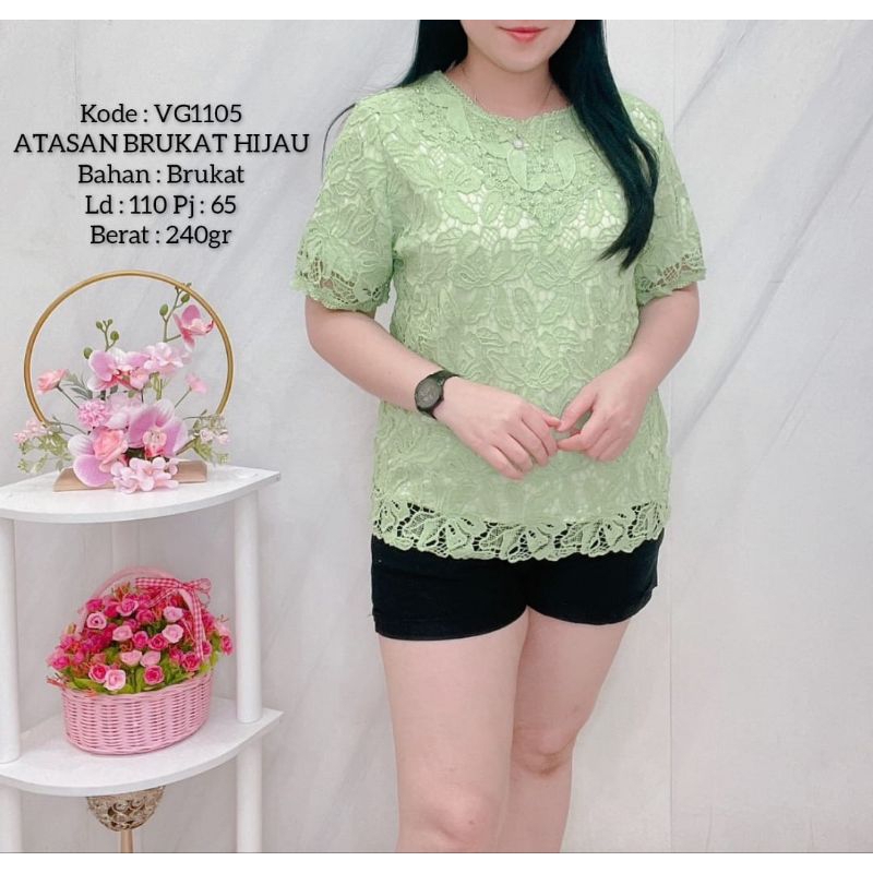 Atasan Full brokat Import premium mix brokat