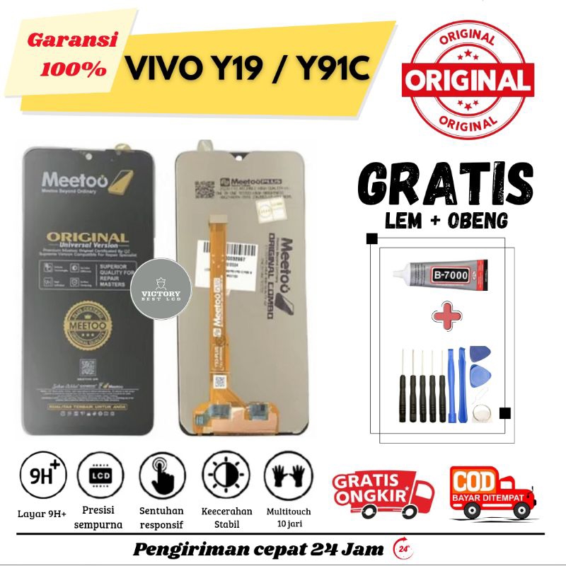 Lcd VIVO Y91/ Y91C GRATIS lem + Obeng Touchscreen Original MEETO