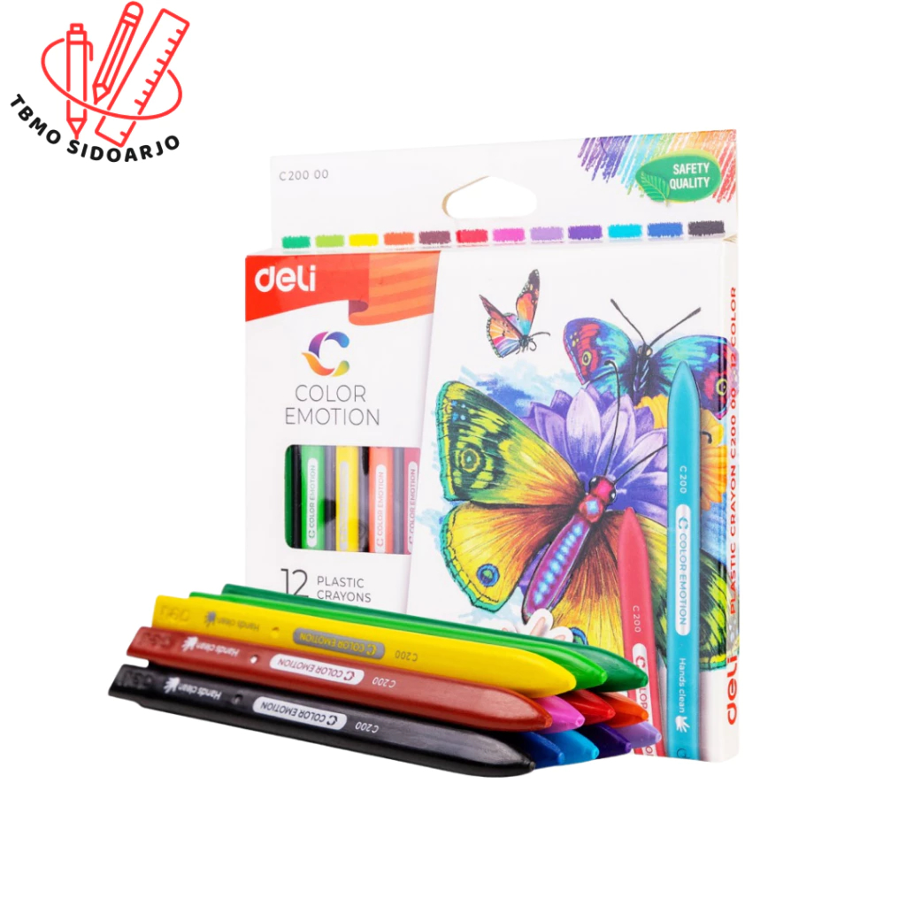 

Deli EC20000 School Crayon / Krayon - Plastic Crayon Triangle 12warna