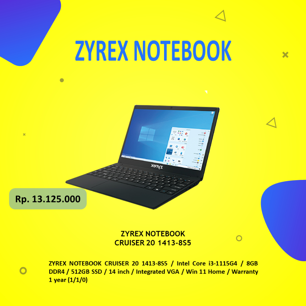 ZYREX NOTEBOOK CRUISER 20 1413-8S5