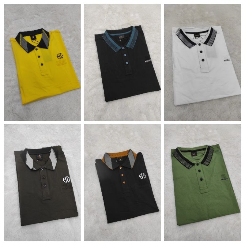 kaos kerah Hugo Selection size M-XL / KAOS KERAH HUGO SELECTION / KAOS KERAH IMPORT PRIA / KAOS KERA