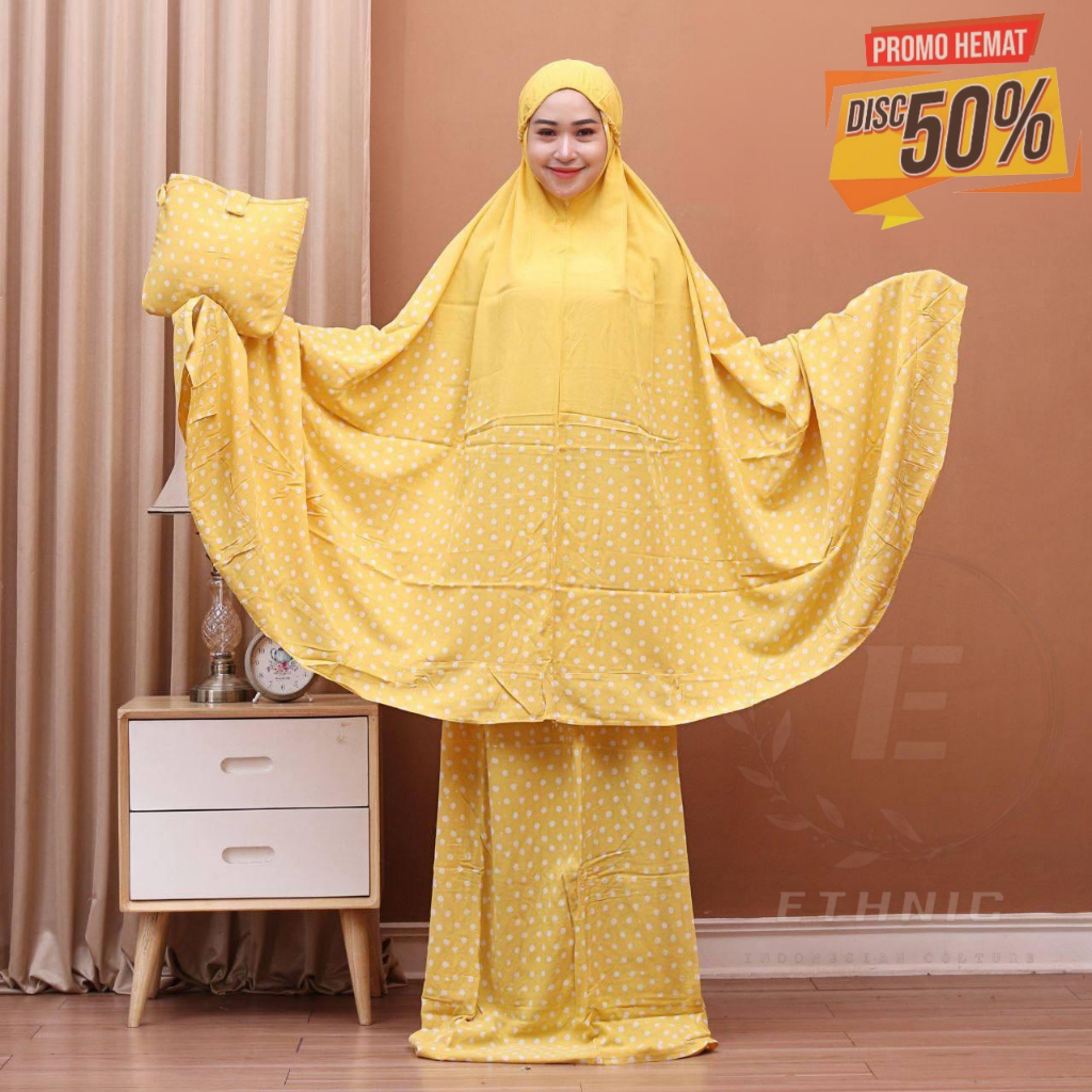 BATIK ETHNIC NUSANTARA - MUKENA BATIK MODERN WANITA DEWASA SIZE JUMBO
