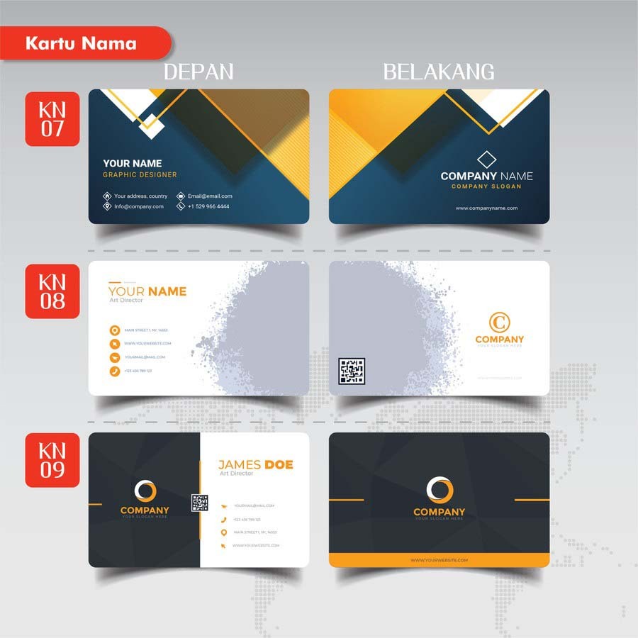 

Cetak Kartu Nama 2 Sisi | Pilih sendiri desain templatenya