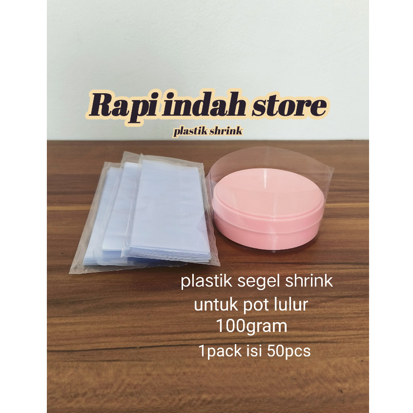 Plastik segel pot lulur 100gram isi 50pcs