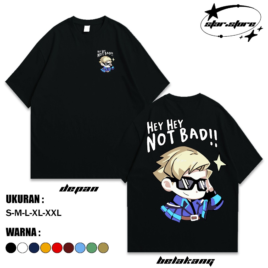 Kaos Emote HEY HEY NOTBAD Mobile Legends Alucard MLBB