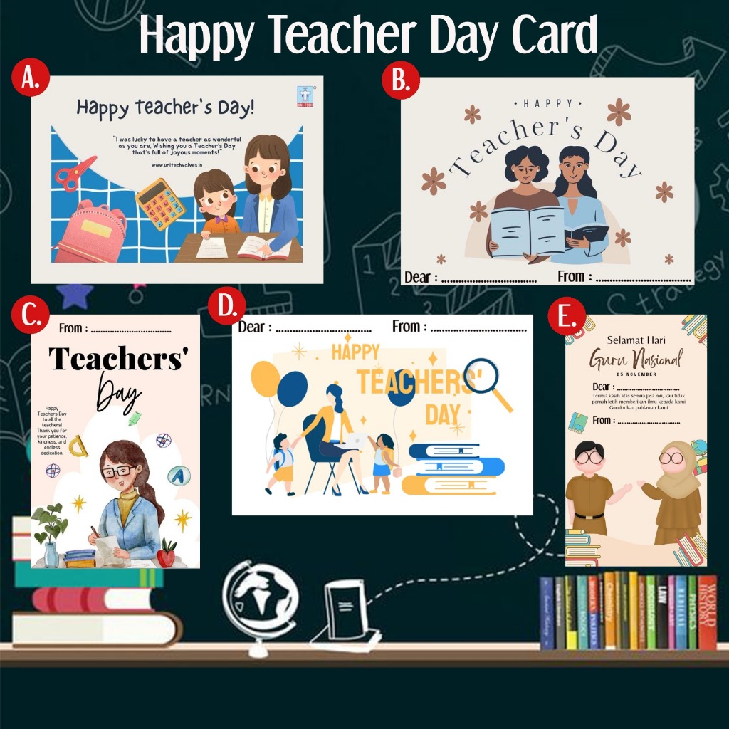 Kartu Ucapan Hari Guru / Happy Teacher Day Card / Greetings Card