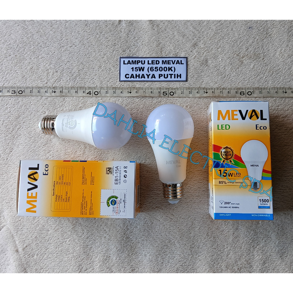 LAMPU LED 15W MEVAL CAHAYA PUTIH
