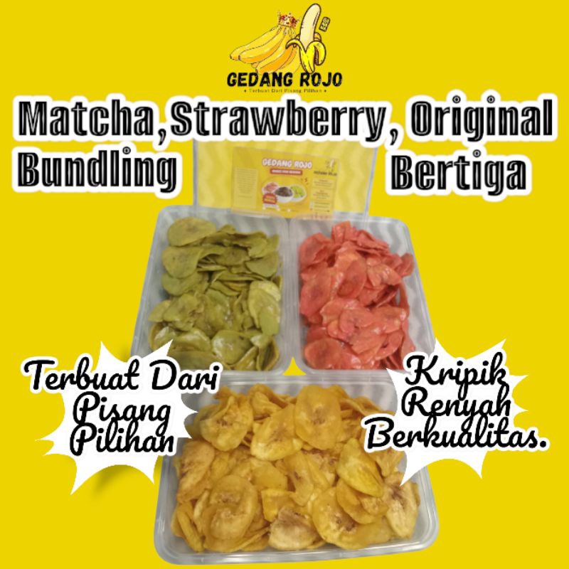 

paket bundling bertiga ( matcha, strawberry dan original)