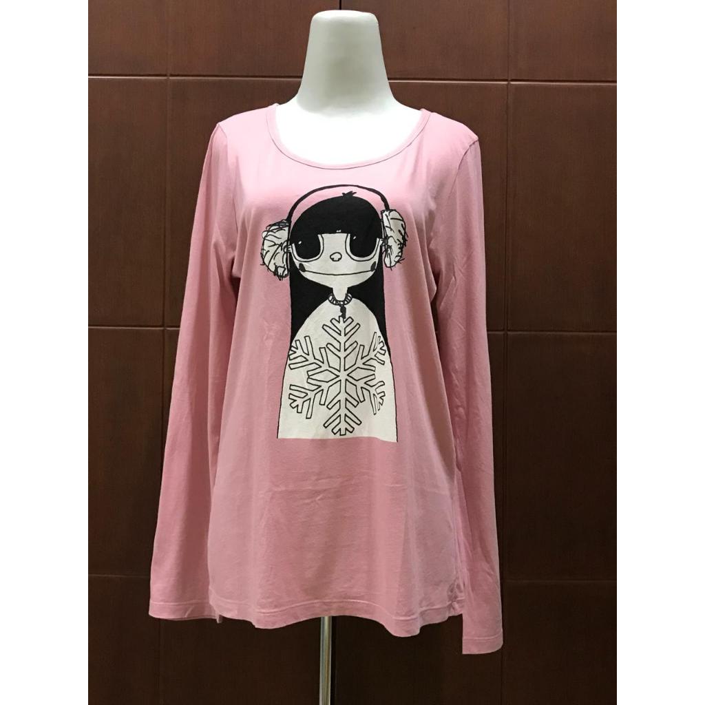 KAOS TANGAN PANJANG MARC JACOBS ORIGINAL PRELOVED BAHAN COTTON WARNA PINK SIZE L