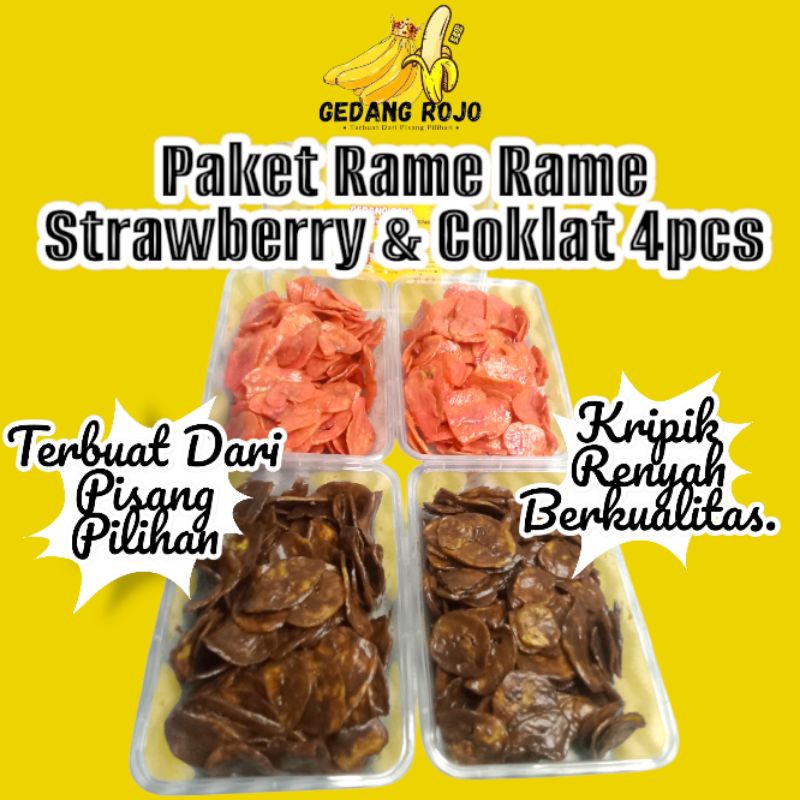 

paket rame rame ( strawberry dan coklat 4pcs )