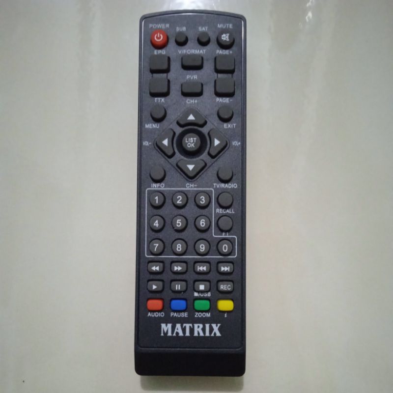REMOTE STB MATRIX DVB T2 APPLE KUNING BURGER HIJAU GARUDA