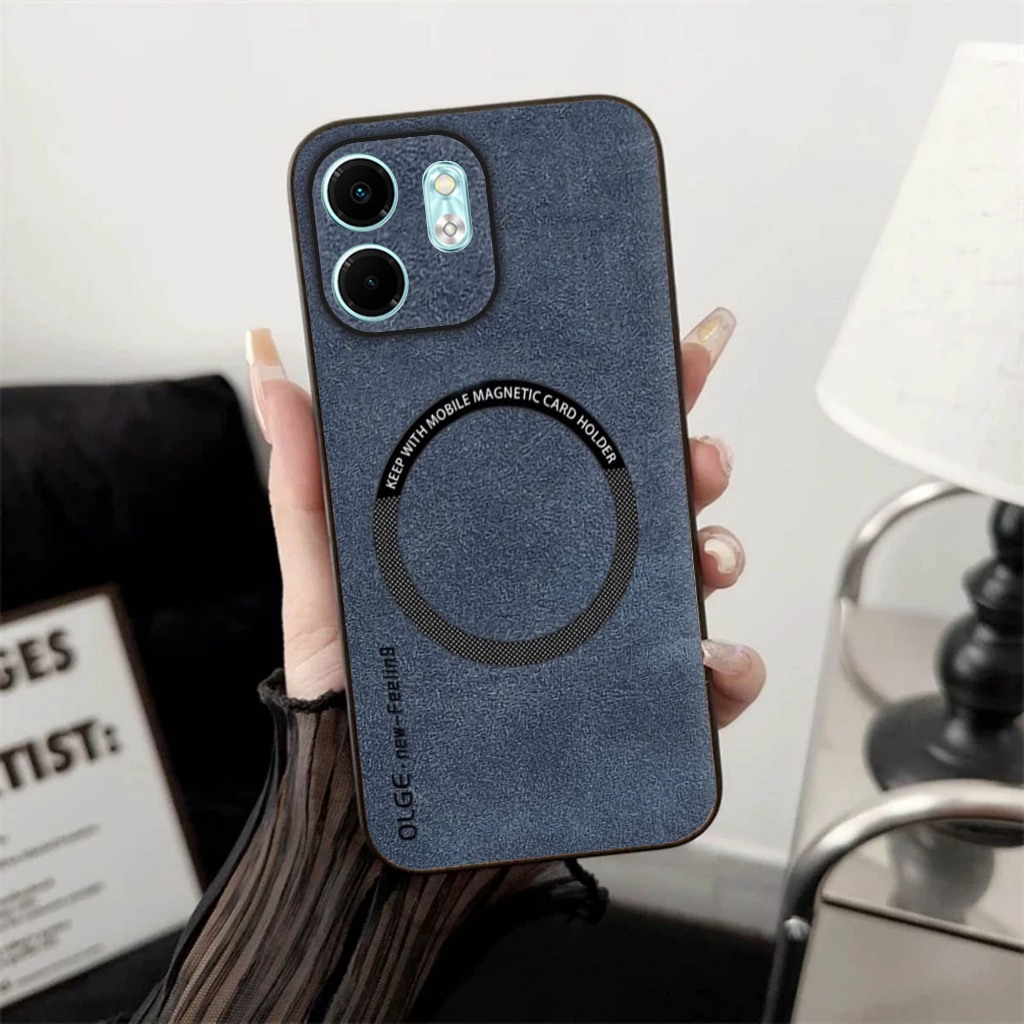 Case Infinix Smart 9 Leather Magnetic Support Magsafe Wireless Charging
