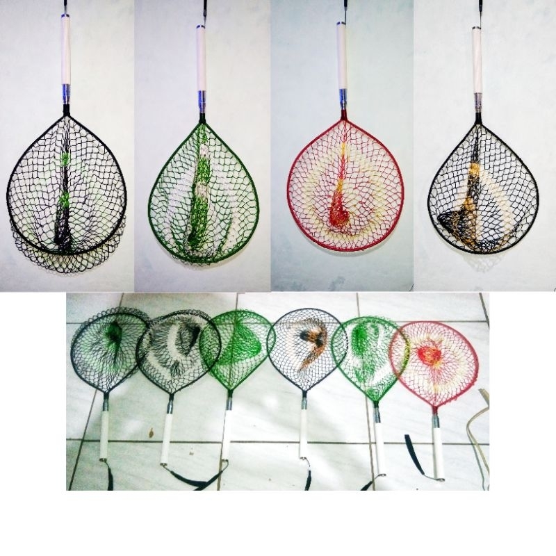 RB Serokan ikan teleskopik bahan nilon rajut