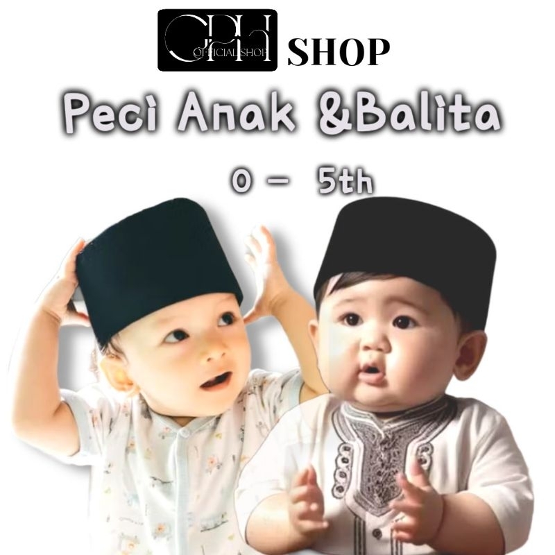 Peci Bayi Kopiah Anak Laki Laki Songkok Bayi Beludru Hitam Polos