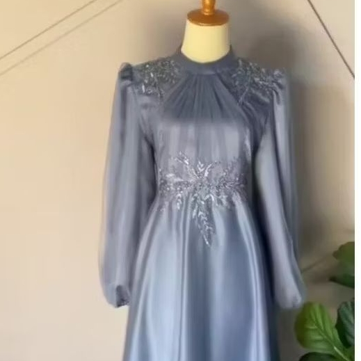 Dress Pesta baby blue/Dress Lamaran/Dress Kondangan