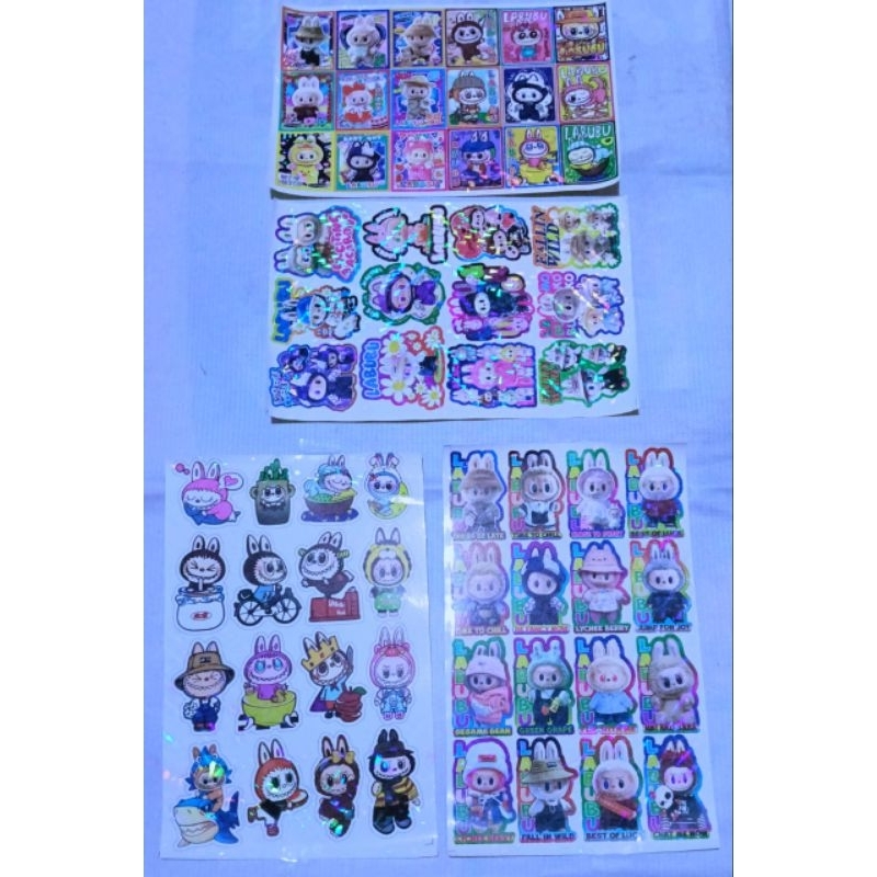 

STIKER HOLOGRAM LEMBARAN LABUBU4 lembar( 16 pcs)