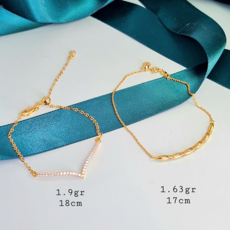 Gelang Serut Aurel Emas Kadar 375