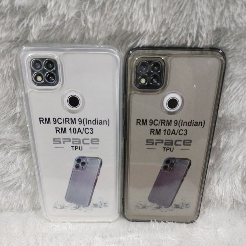 SofCase Casing Redmi 9C/Redmi 10A Silikon Bening Transparan Space TPU Pelindung Belakang HP+Camera