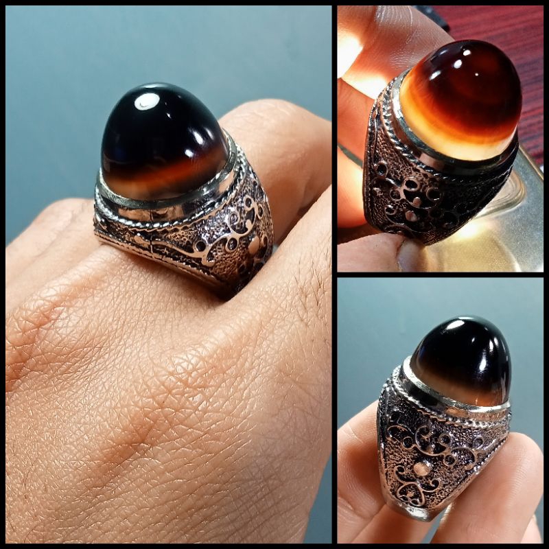 batu cincin Sulaeman mata hitam