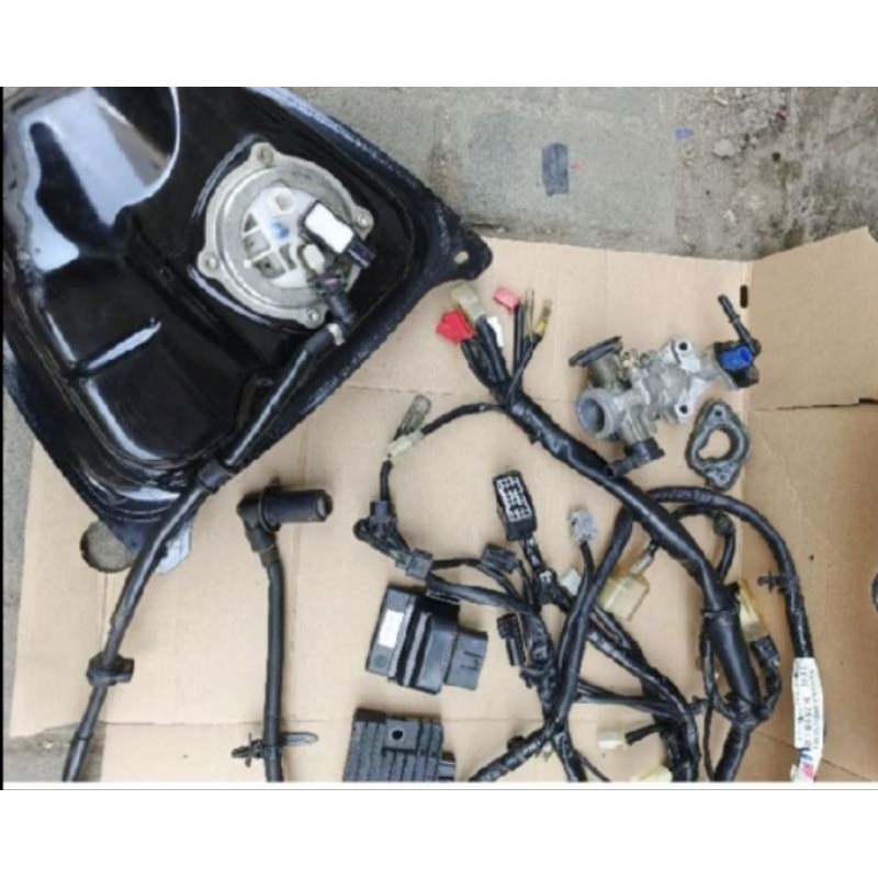 Pengapian fulset kabeL body ECU + kiprok, tengki fuLpam sepuL magnet koiL motor Yamaha Mio m3 125 2P