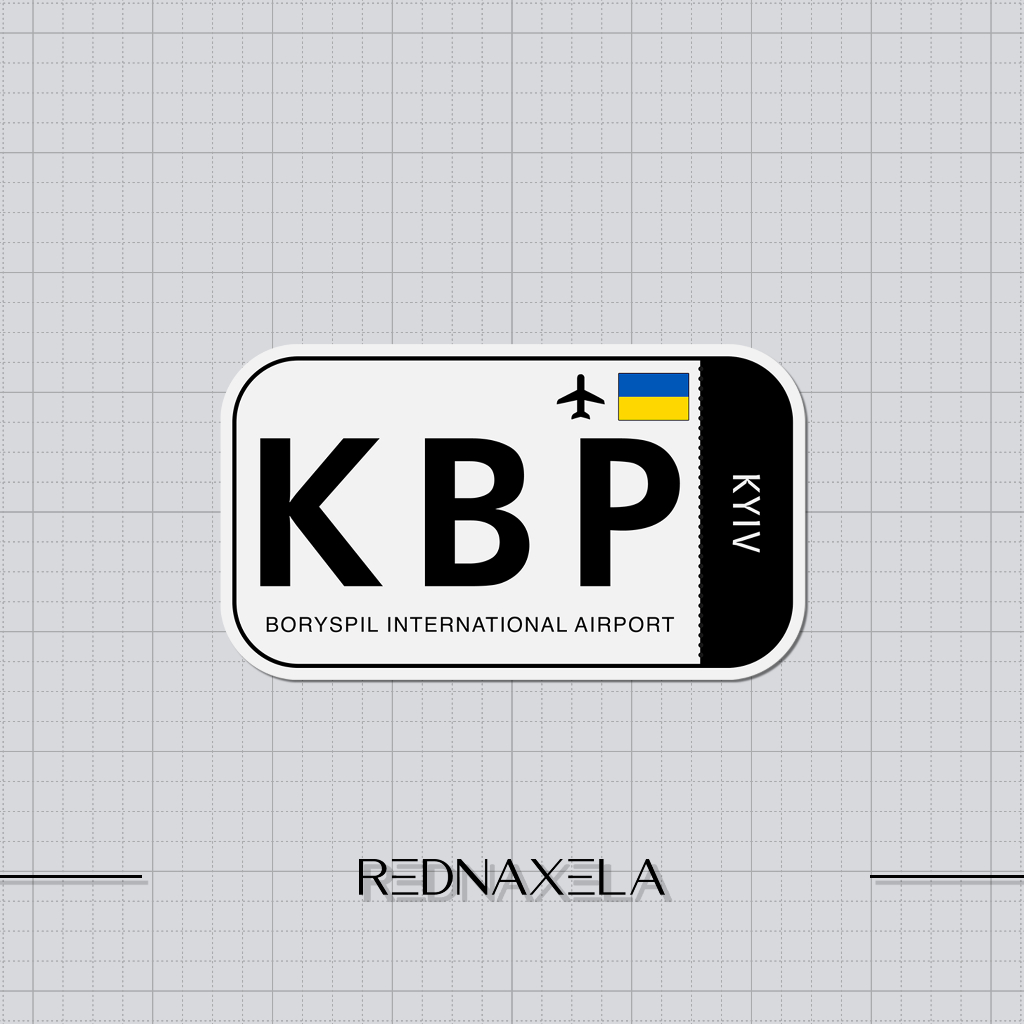 

Stiker Vinyl Boryspil International Airport Code KBP Sign Sticker