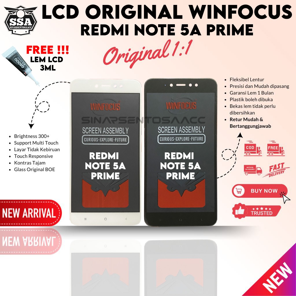 LCD Touchscreen FULLSET ORIGINAL WINFOCUS Redmi Note 5a Prime Note5a Prime Not 5a Prime 5 a Prime No