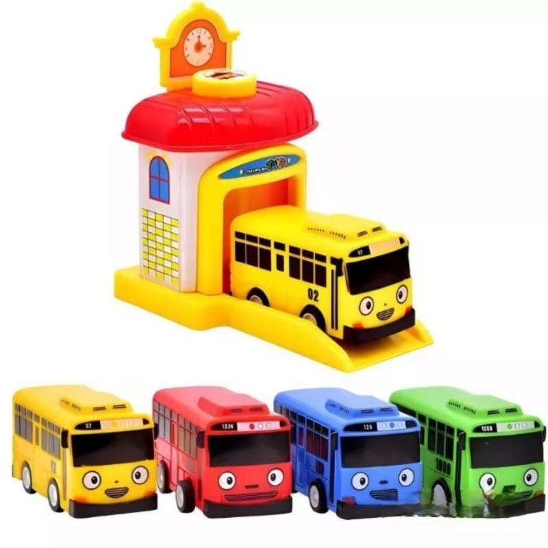 The Little Bus Station MT42 Mainan Edukasi Anak Stasiun Mobil Bis Tayo Keren Terbaru Terlaris Termur