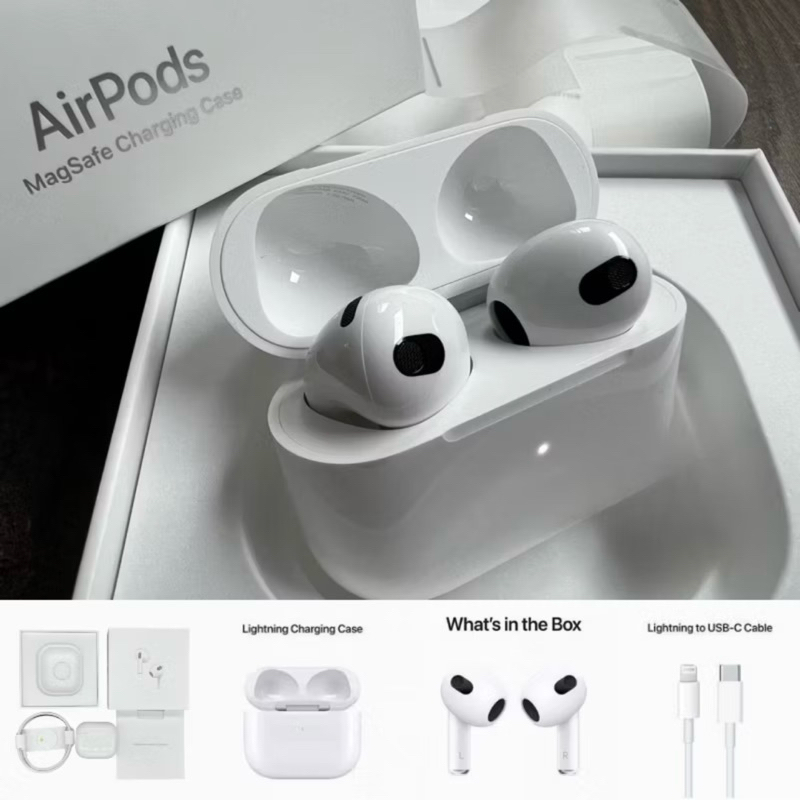AIRPODS 3 AIRPODS 3RD GEN WIRELESS MAGSAFE SECOND ORIGINAL 100%