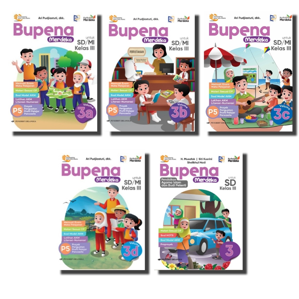 BUKU SOAL BUPENA ERLANGGA KELAS 3 SD KURIKULUM MERDEKA