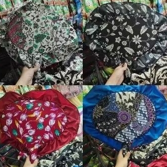 Kipas Tangan - kipas kain motif random batik/bunga/karakter