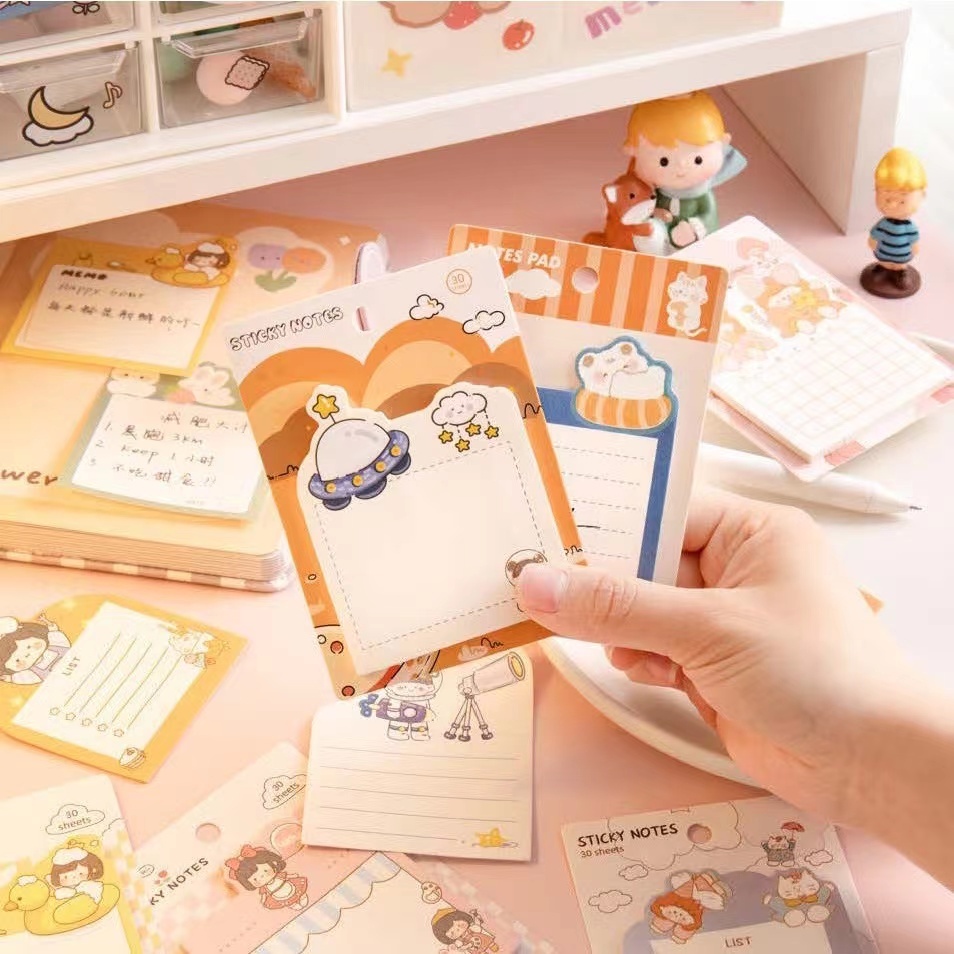 

Sticky notes motif kartun Tempelan kertas catatan memo note mini