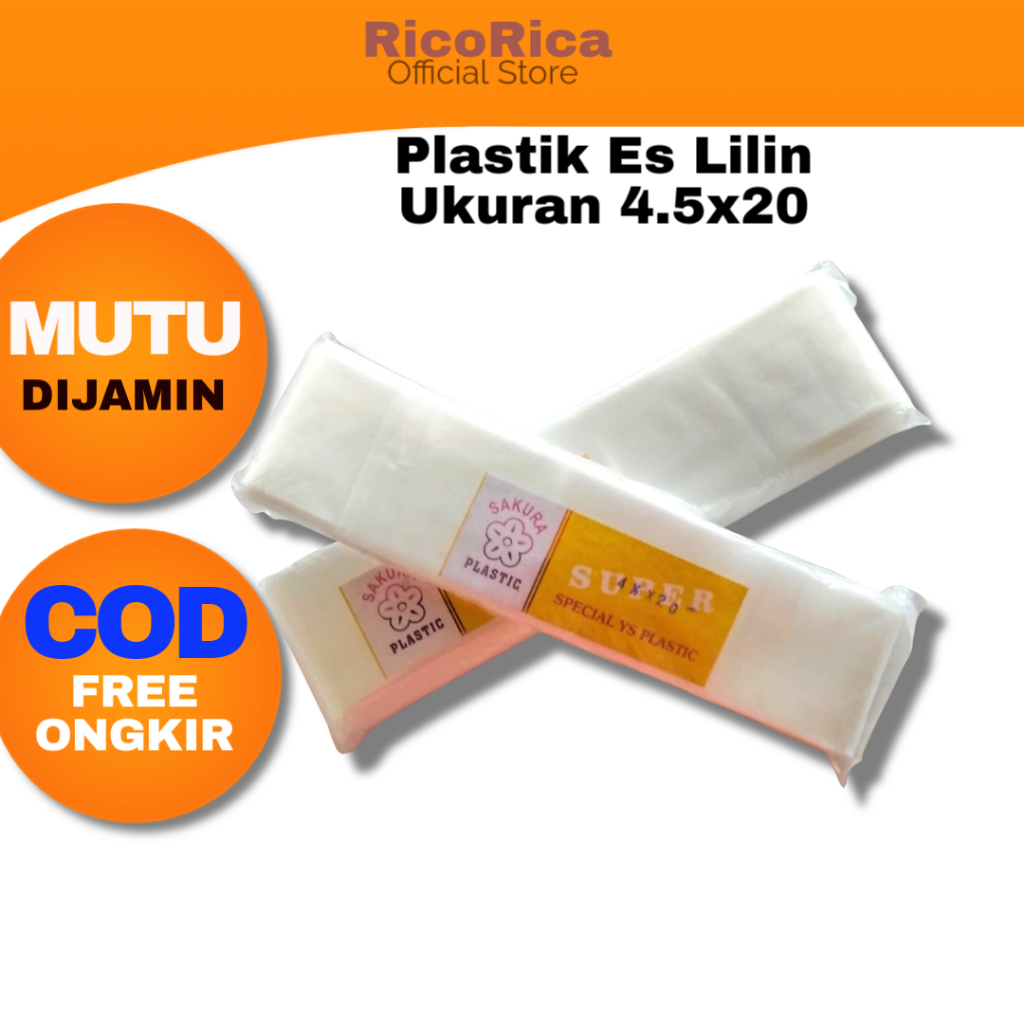 Kantong Plastik Es Lilin Panjang Pe Bening