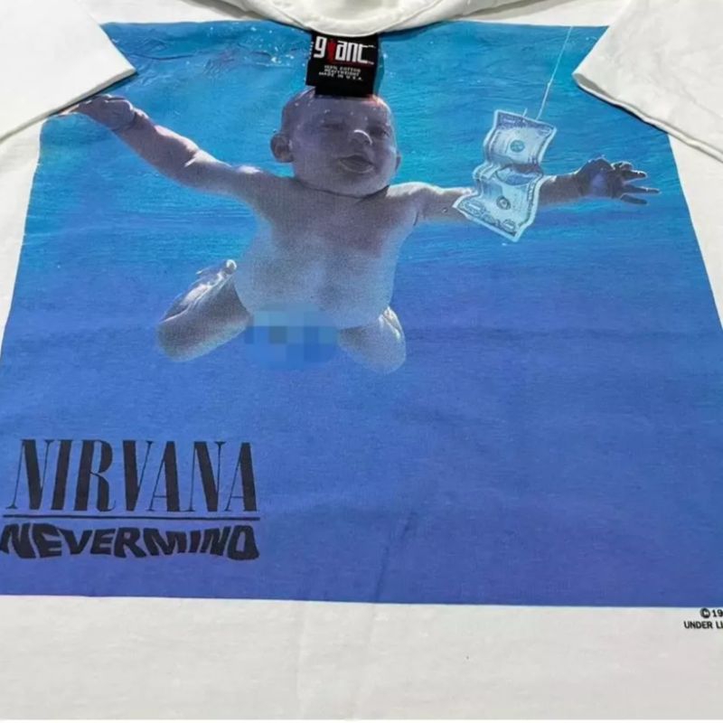 Vintage 1992 Giant tag Nirvana Nevermind band tee t-shirt / kaos Nirvana nevermind by Giant original
