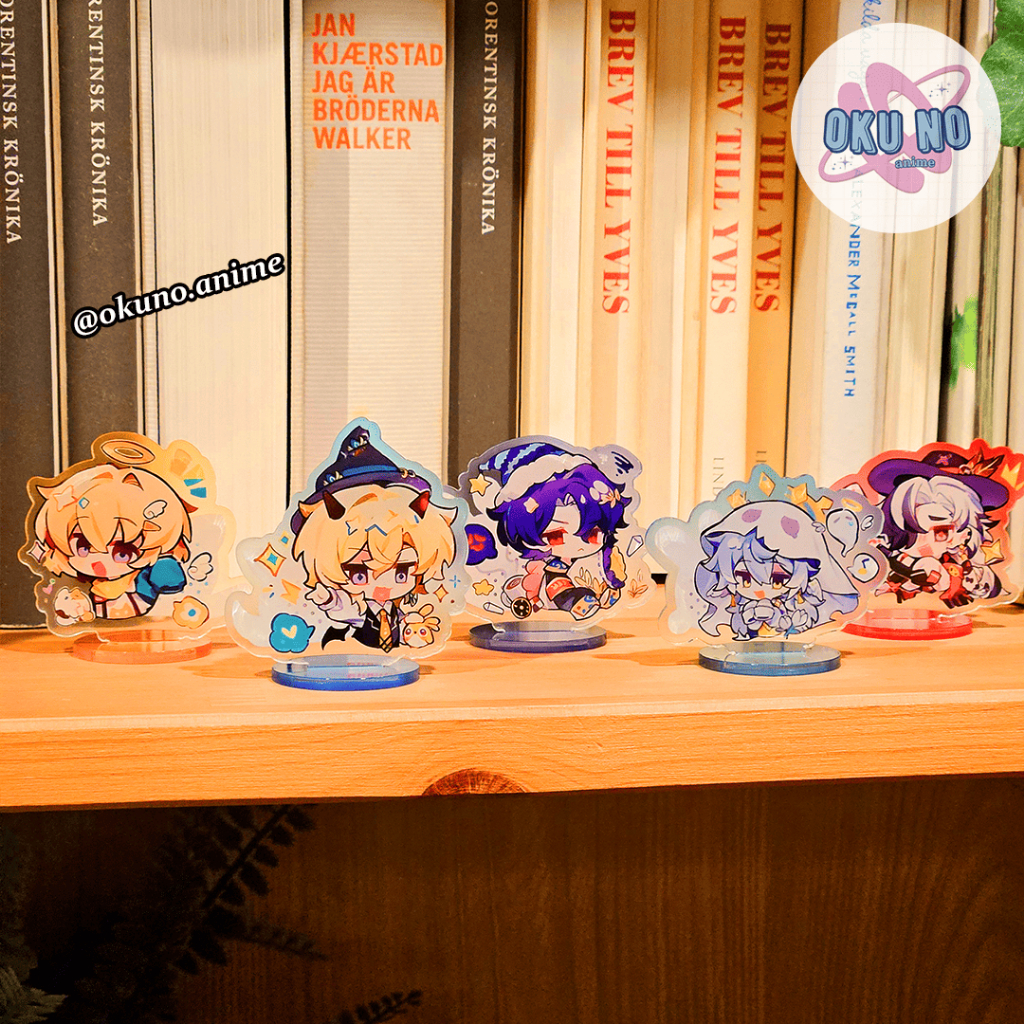Honkai Impact Cartoon (Kartun) Character Mini Standee / Anime Game Figure Akrilik