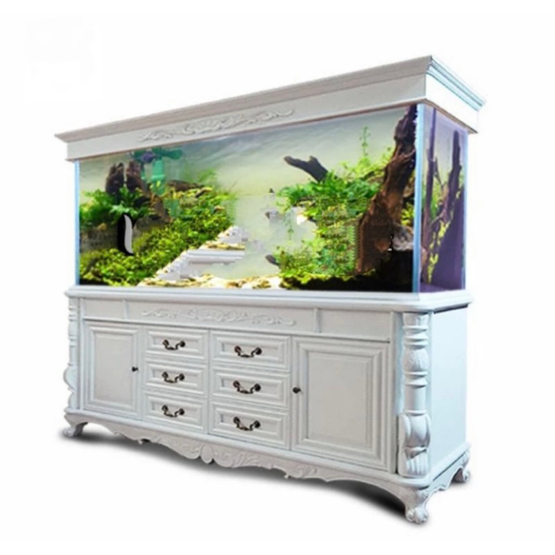 BUFFET AQUARIUM KAYU JATI / BUFFET AQUARIUM RUANG TAMU