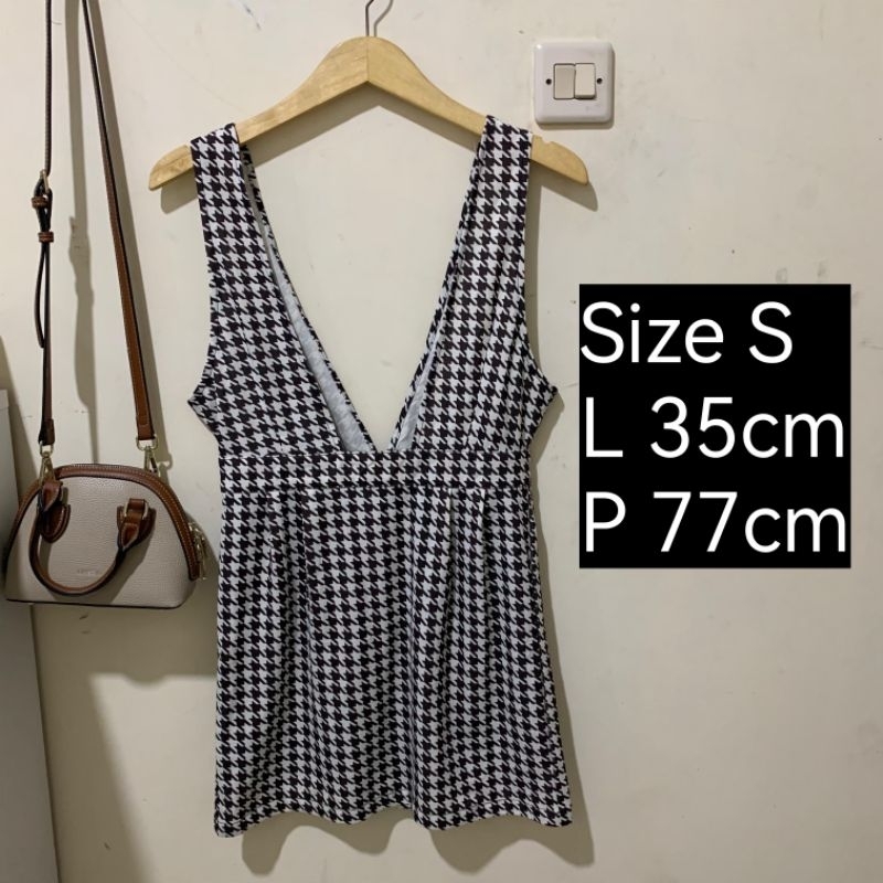 DRESS DEEP V NECK SECOND THRIFT
