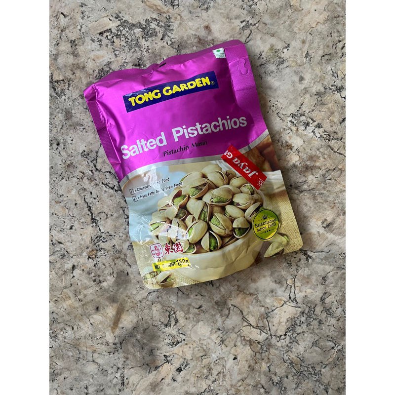 

[PRODUCT MALAYSIA] kacang pistachios tong garden 150 gr original malaysia / salted pistachios / pistachio masin HALAL malaysia (pack)