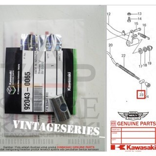 BOSH PIN PAHA REM TROMOL BELAKANG NINJA 150 R M ORIGINAL KAWASAKI 92043-0065 / 92043-0147