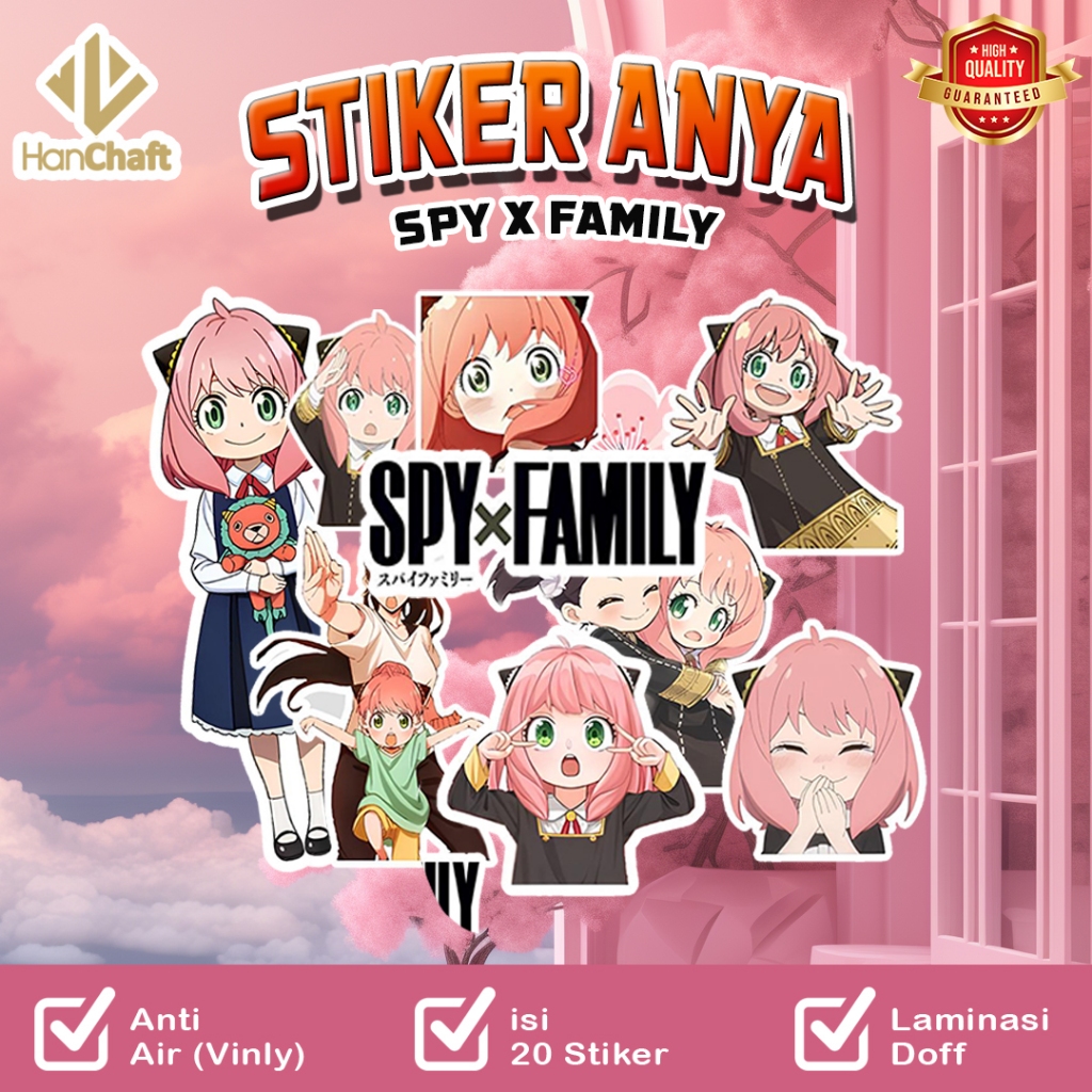 

Stiker Anime SPY X FAMILY bahn Vinyl Waterproof Dekorasi Laptop Handphone