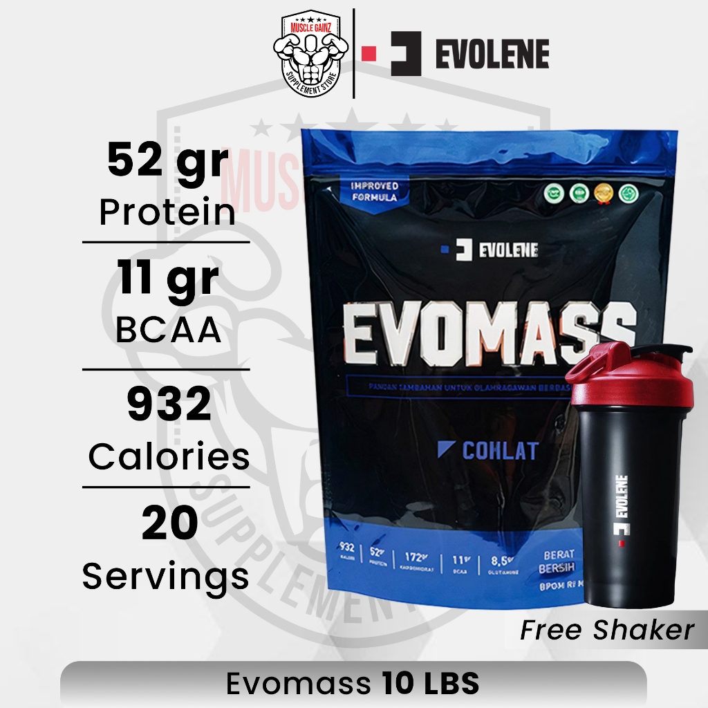 Evolene Evomass 10lbs Evo Mass Evomas Gainer Penambah Berat Badan