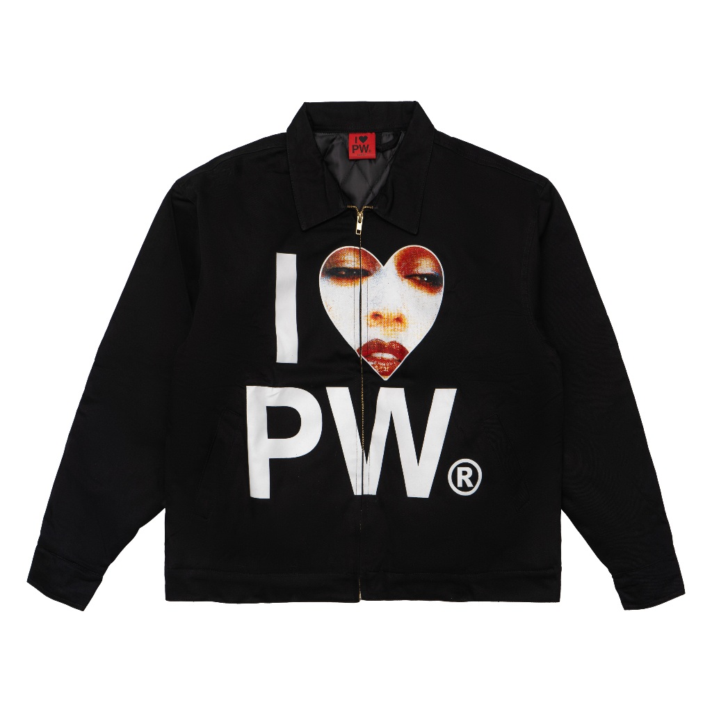 PinkPlusWhite | I LOVE PW WORKJACKET | Jaket Boxy Oversize | Jaket Pria | Jaket Sablon | Jaket Unise