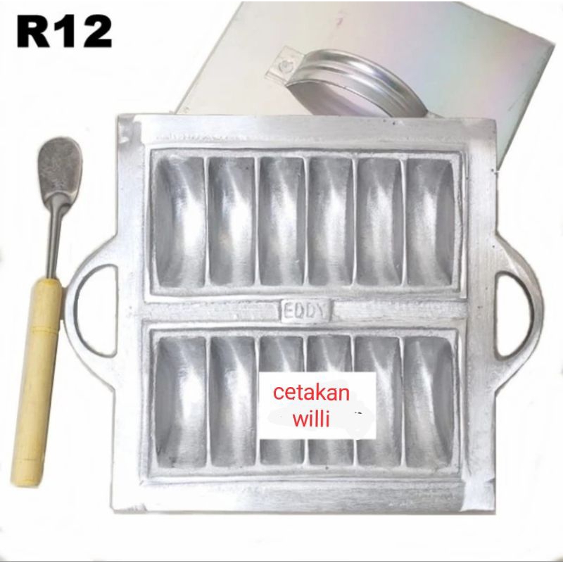 Cetakan Kue Pancong/Rangin Isi 12 Free Sutil dan Tutup