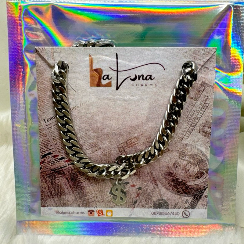 Dollar chain bracelet | man bracelet | gelang pria
