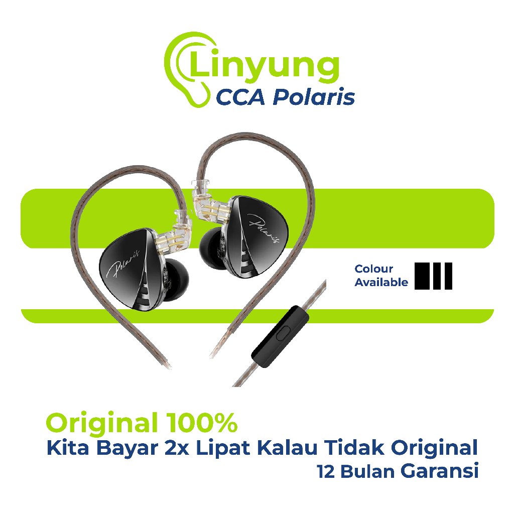 IEM Headset CCA Polaris Mic Gaming Monitoring Kabel Murah Seratus Ribuan Berkualitas