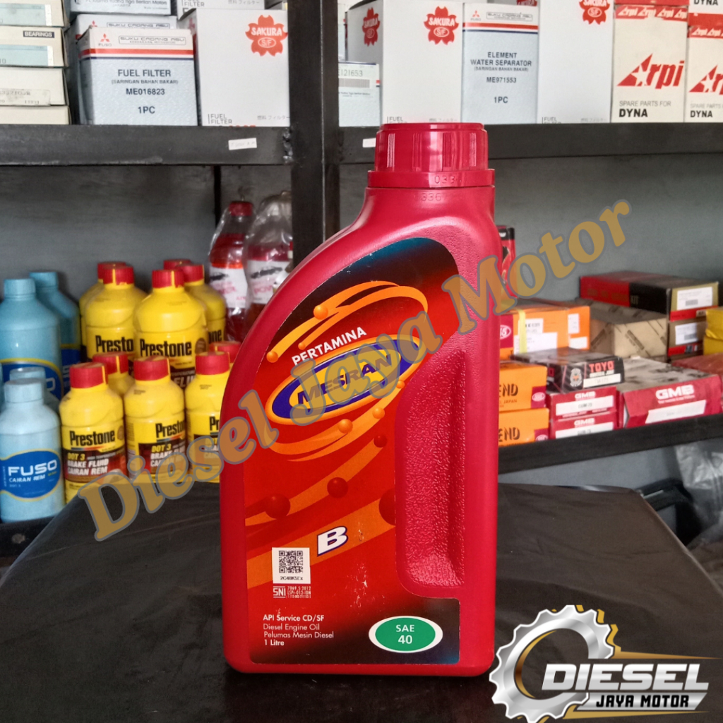 PROMO  Oli MESRAN B PERTAMINA SAE40 1 Liter / Oli Mesin Diesel Oli mesin Mesran B SAE40