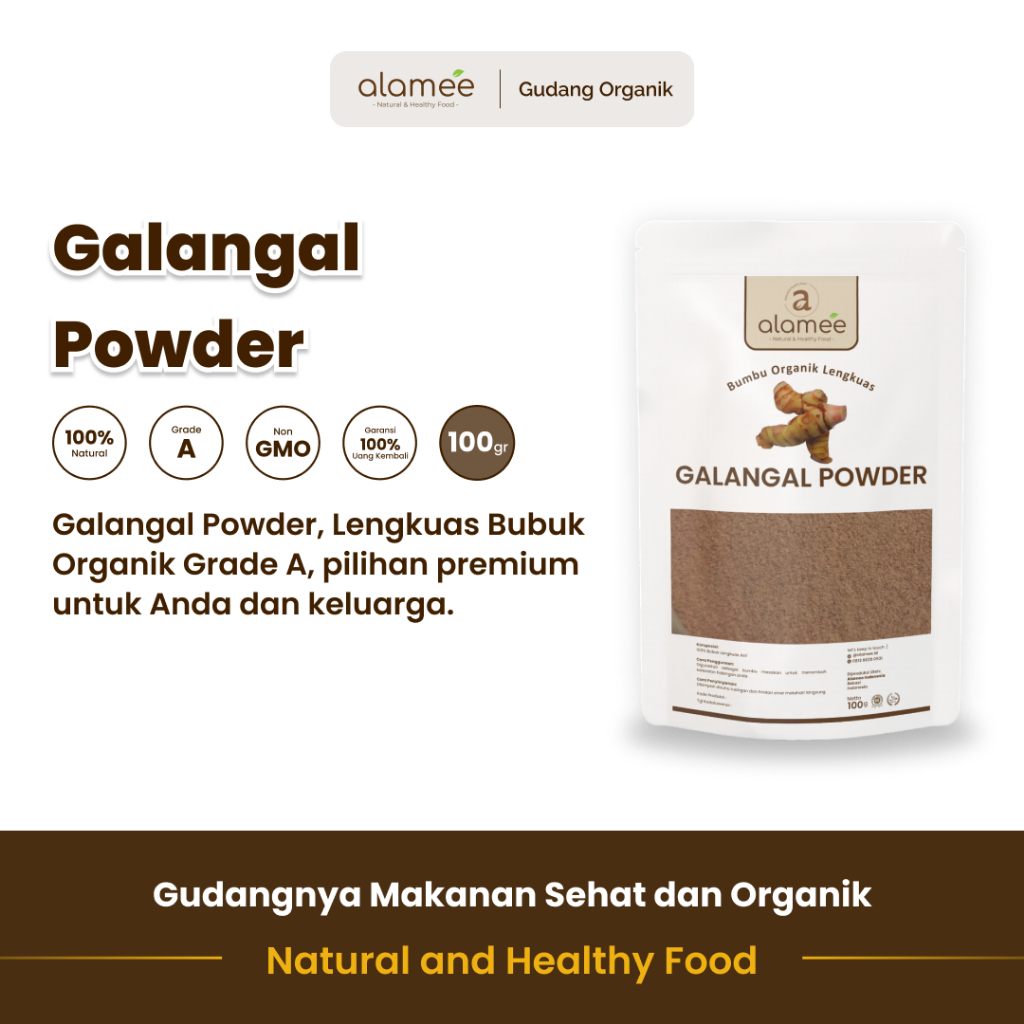 

alamee bumbu organik lengkuas 100 gram dari petani lokal menghadirkan rasa dan aroma khas alami