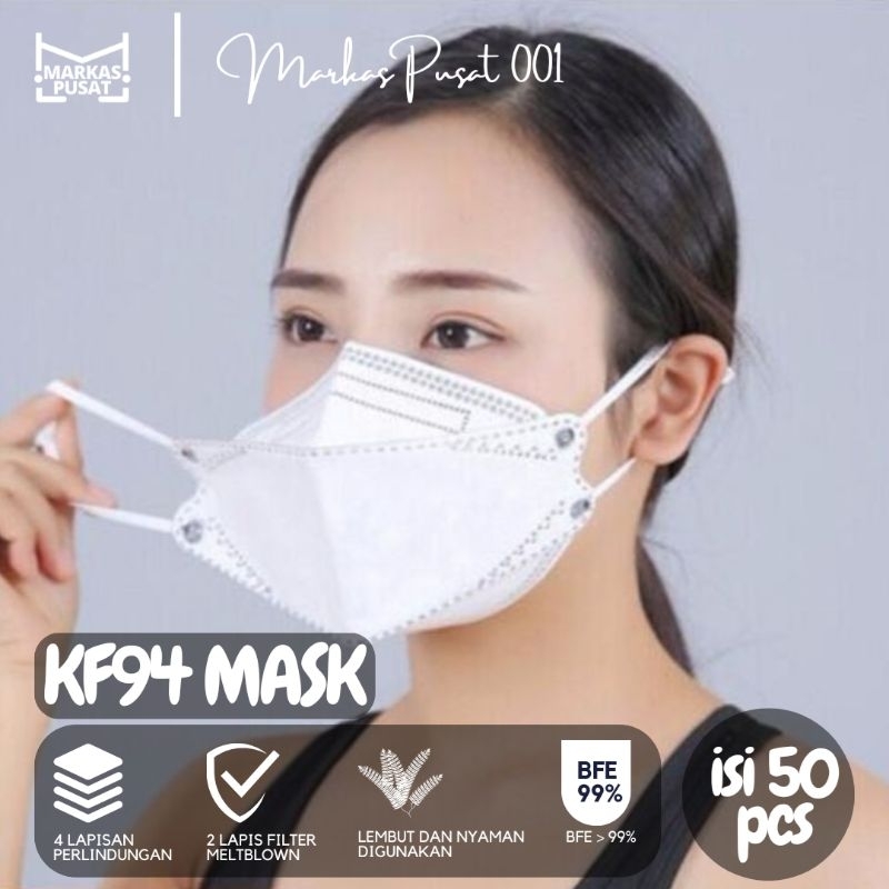 Masker KF94 4Ply Evo 3D Protection Mask Isi 50Pcs Masker KF94 4 Ply 3D Protection Isi 50pcs