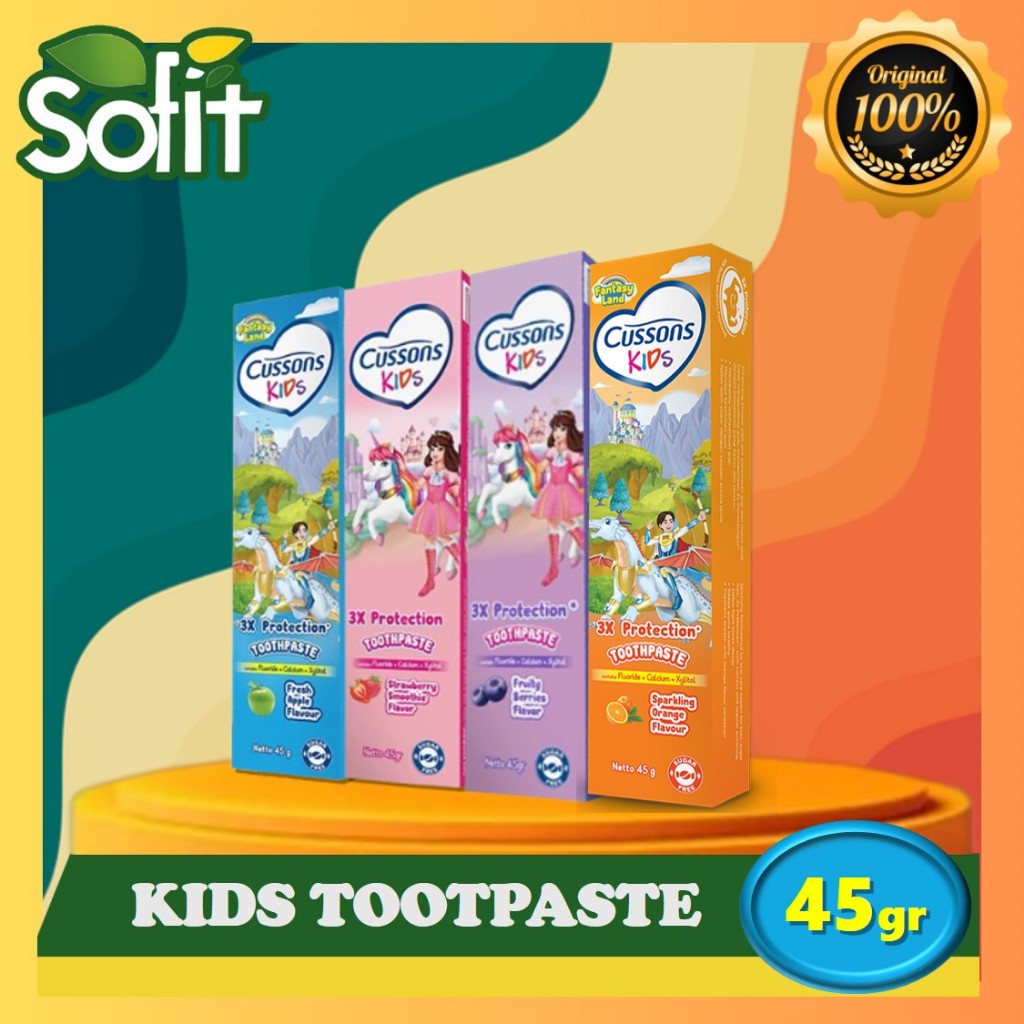 Cussons Kids Toothpaste 45gr - Cusson Odol Anak - Pasta Gigi dengan Formula Aman - Sofit