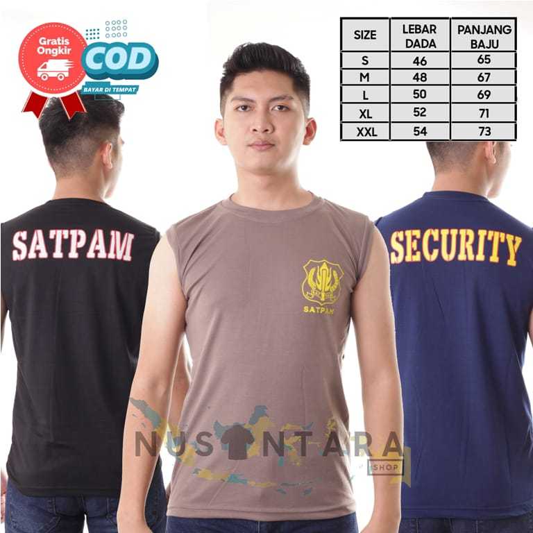 Security Kaos Satpam Lekbong Kaos Singlet Security Dalaman Satpam Lekmong